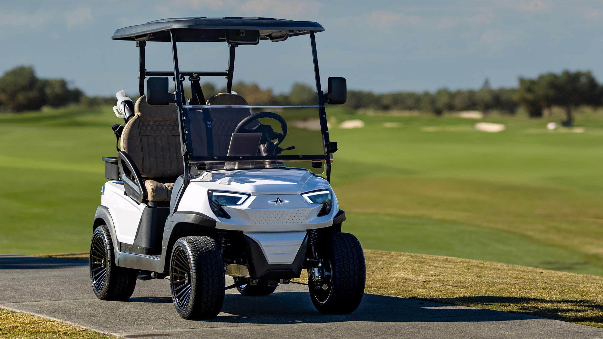 White Atlas on a cart path