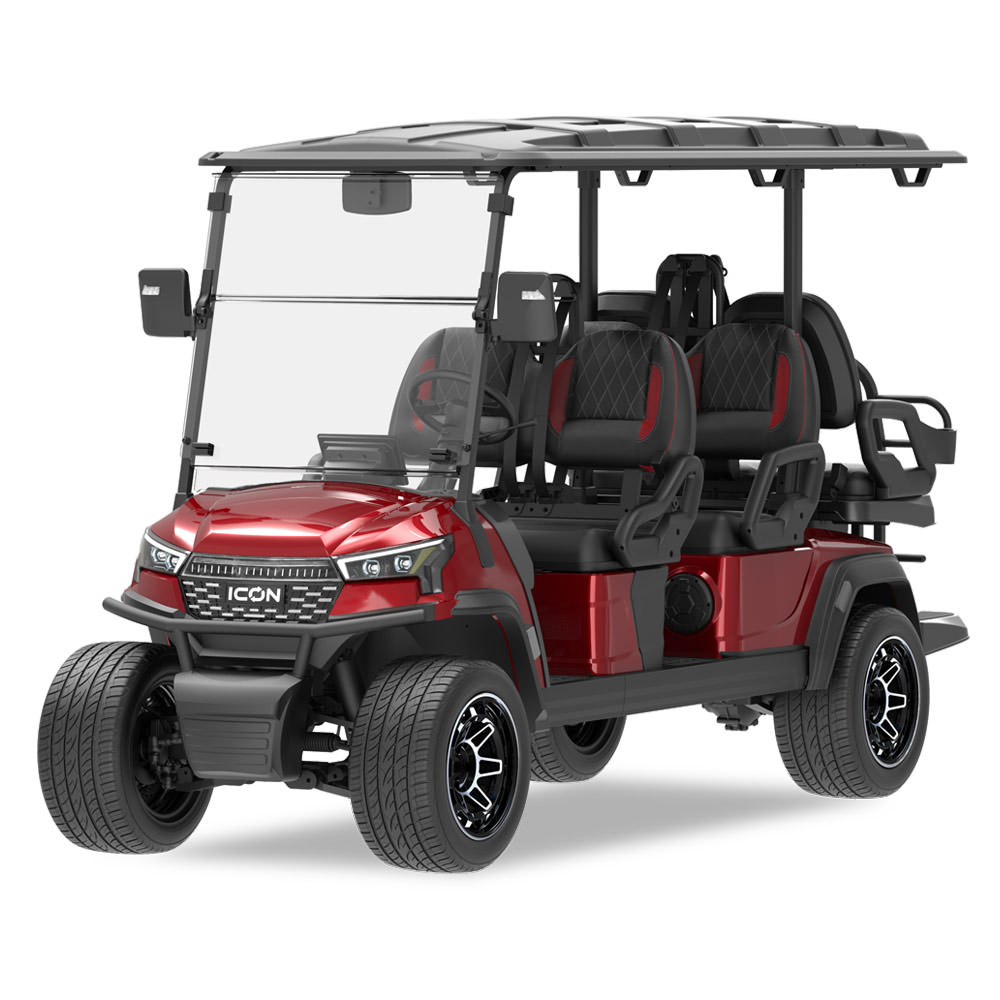 ICON i60LX — Red 6-passenger, studio shot