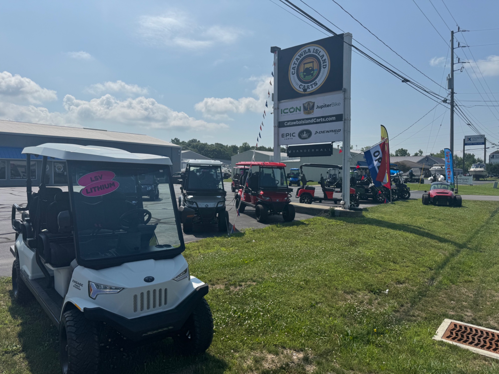 Catawba outdoor lot with cart inventory